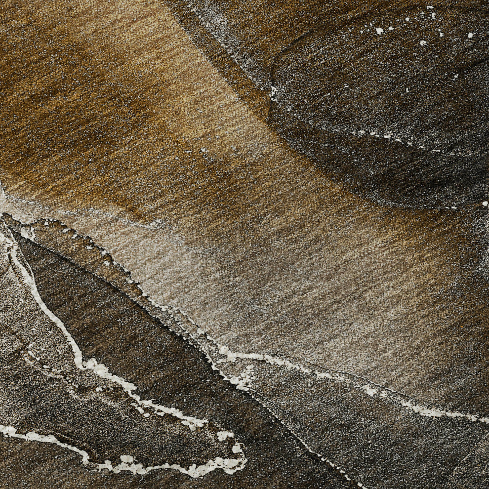 Premium Machine Washable Mayfield AMF503 Brown 9' x 12' Rug