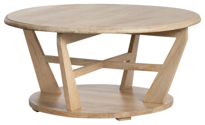Roswell Mango Wood Cocktail Table, Natural