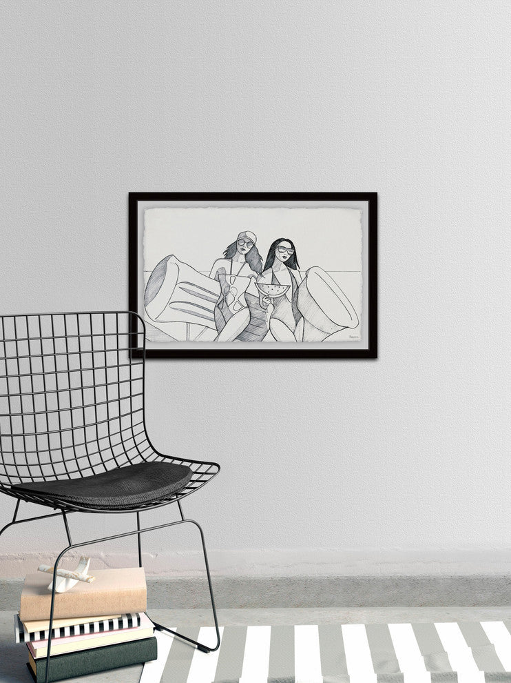 "Floaters" Framed Painting Print, 45"x30"
