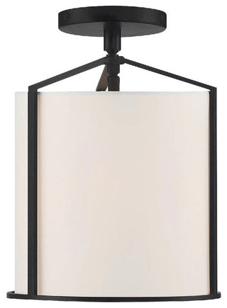Crystorama Lighting Group CAR-9201_CEILING Carlyn 10"W Semi-Flush - Black