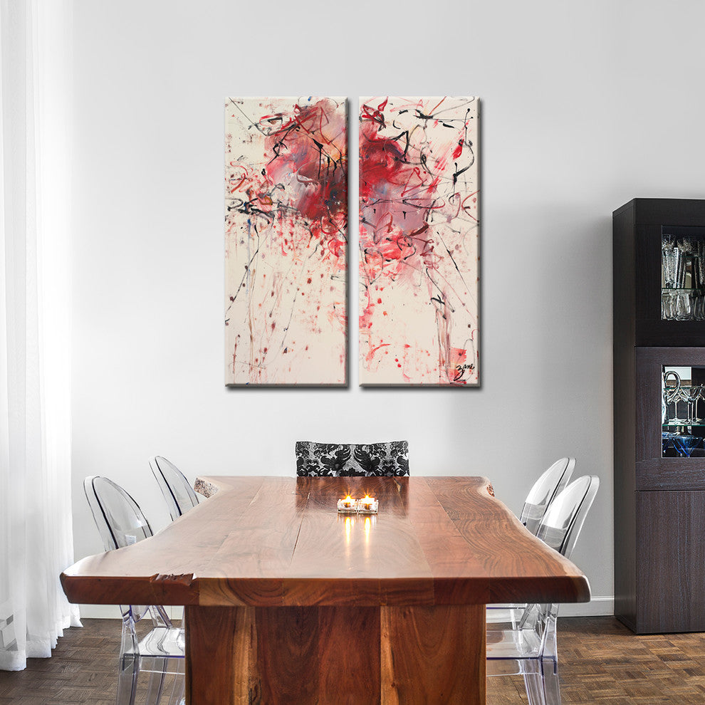 Abstact XII, Canvas Wall Art, 24"x24" 2-Panels