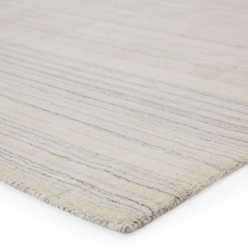 Jaipur Living Oplyse Handmade Stripe White/ Gray Area Rug 12'X15'