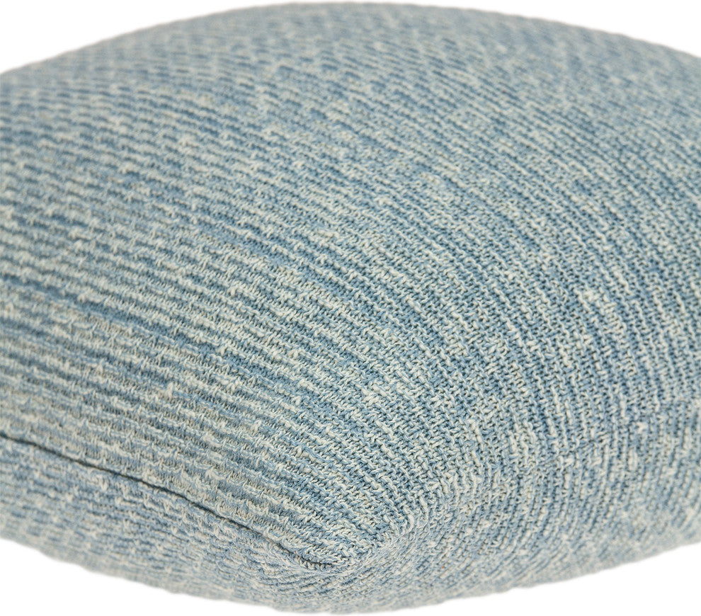 Parkland Collection Tobi Transitional Blue Pillow Cover With Poly Insert