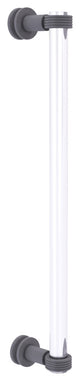 Clearview 18" Single Side Groovy Accent Shower Door Pull, Matte Gray