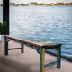 Backless Dining Bench made from Recycled Teak Wood Boats, 4'