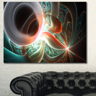 Shining Brown Silver on Black, Abstract Wall Art Canvas, 40x30