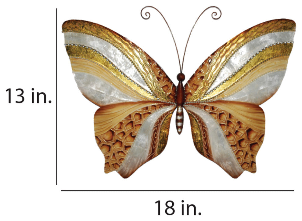 Wall Butterfly with Copper and Pearl