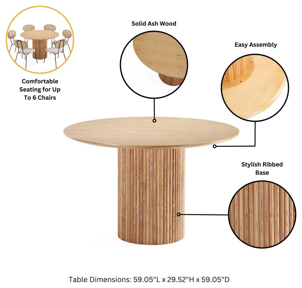 Manhattan Comfort 7-Piece Palmer and Hathaway Dining