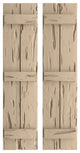 Rustic 2 Board Joined B-N-B Faux Wood Shutters, Pecky Cypress, 11x80"