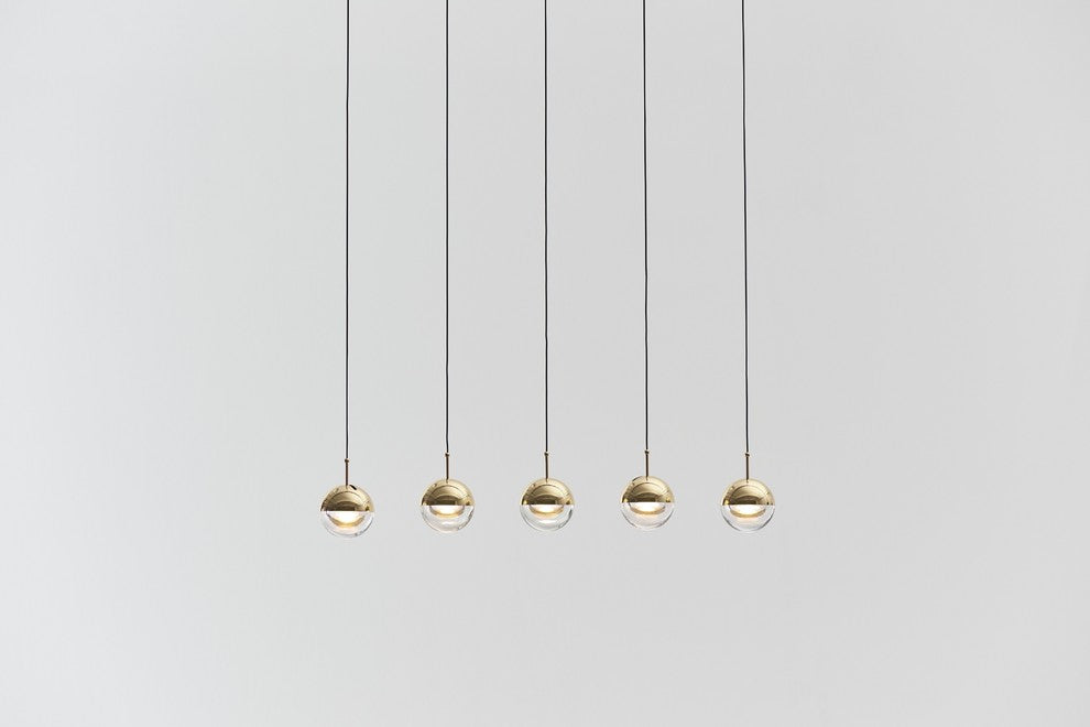 5-Light Dora Pendant, Brass