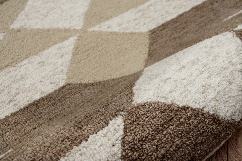 Rustic Southwestern Geometric Round Rug, 6' Round