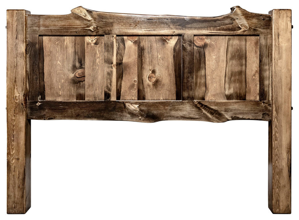 Big Sky Collection Live Edge Panel Headboard, Full, Provincial Stain