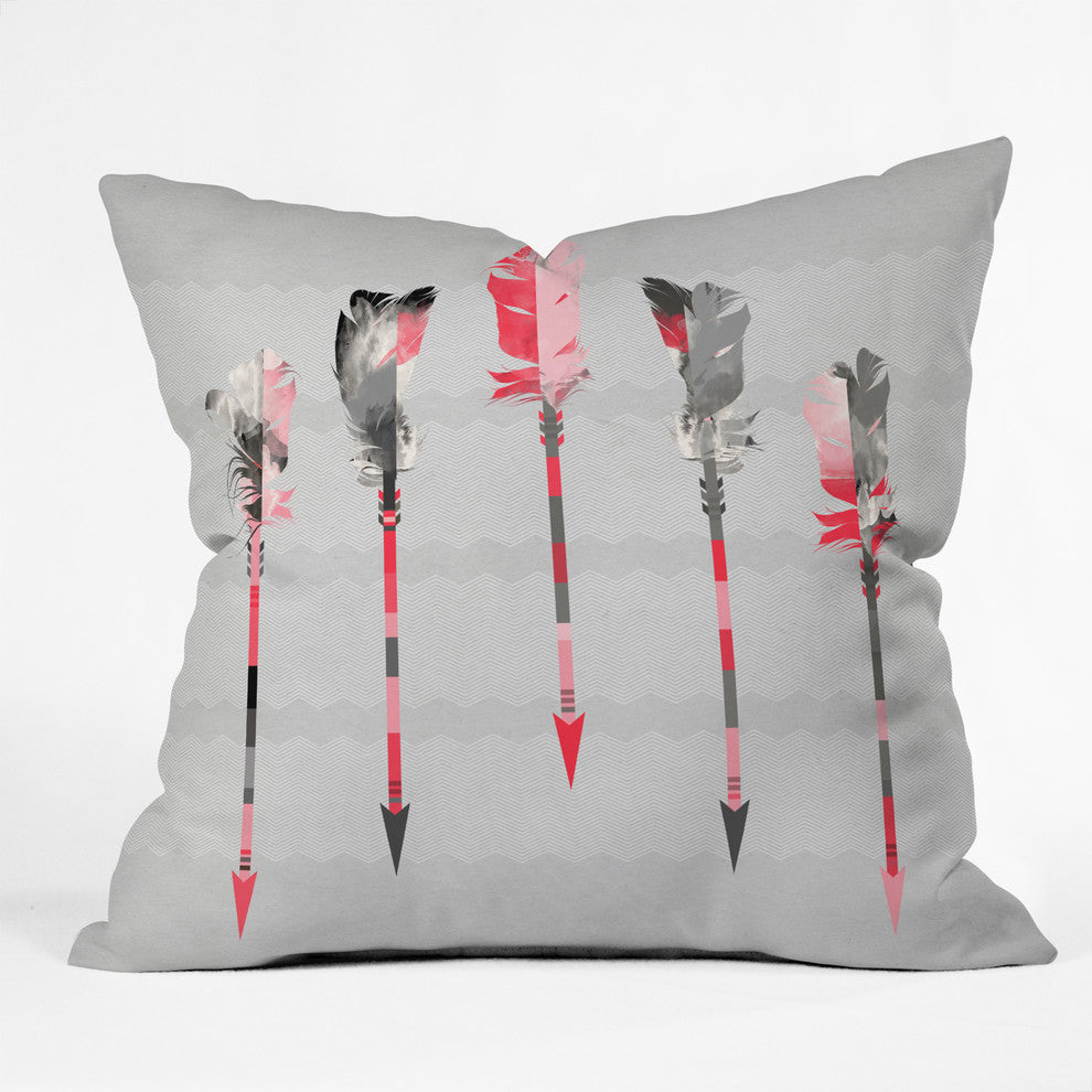 Deny Designs Iveta Abolina Coral Feathers Outdoor Throw Pillow