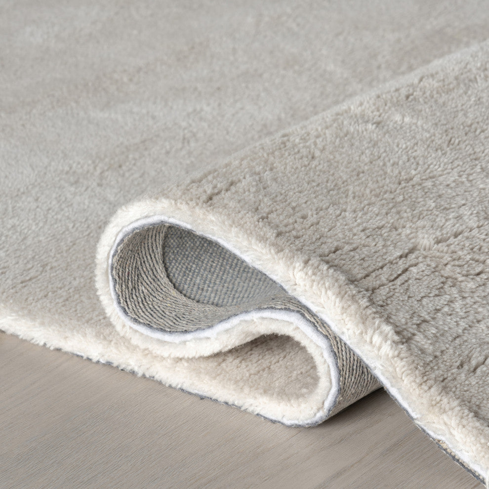 Gaia New Zealand Wool Shag Area Rug, Ivory 8' x 10'