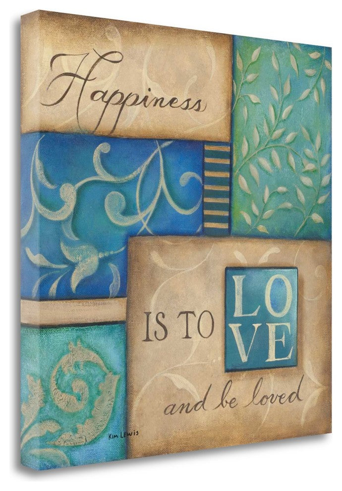 "Happiness" By Kim Lewis, Giclee Print on Gallery Wrap Canvas, Ready to Hang