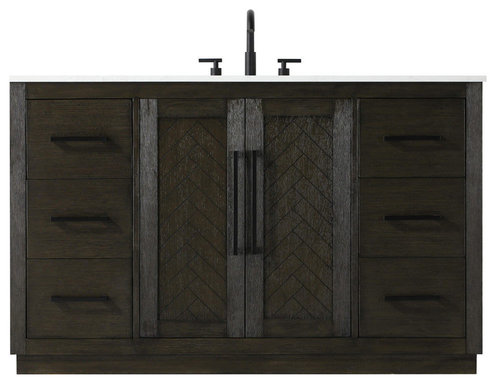 Elegant Lighting VF29054 Chase 54" - Chocolate Oak