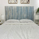 Solid Wood Headboard Modern Farmhouse with Smooth Natural Wood Grain for Any Bed, Blue Powderwash, Twin