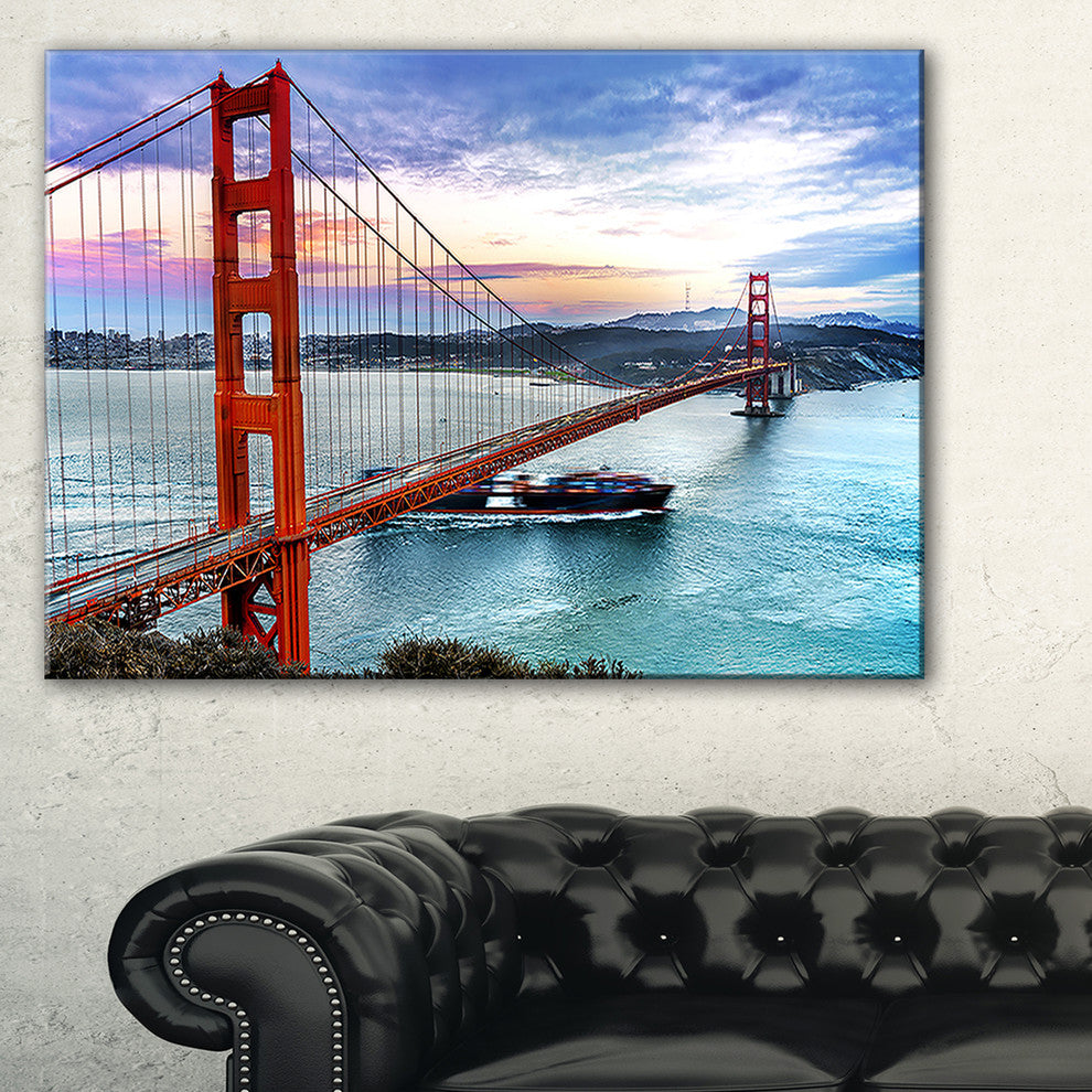 "Golden Gate in San Francisco" Canvas Wall Artwork, 40"x20"