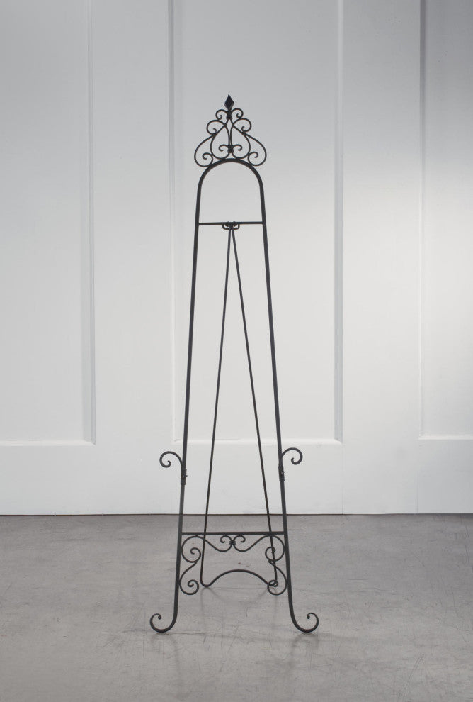 53"H Parisian Metal Floor Easel, Black