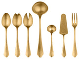 Dolce Vita Serving Set, Pewter Gold, 7 Pcs.