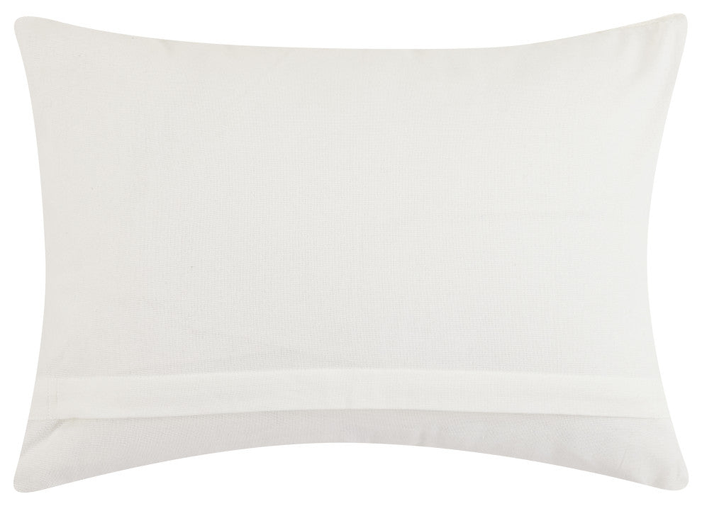 Stripe Boucle Fa La La Embroidered Pillow