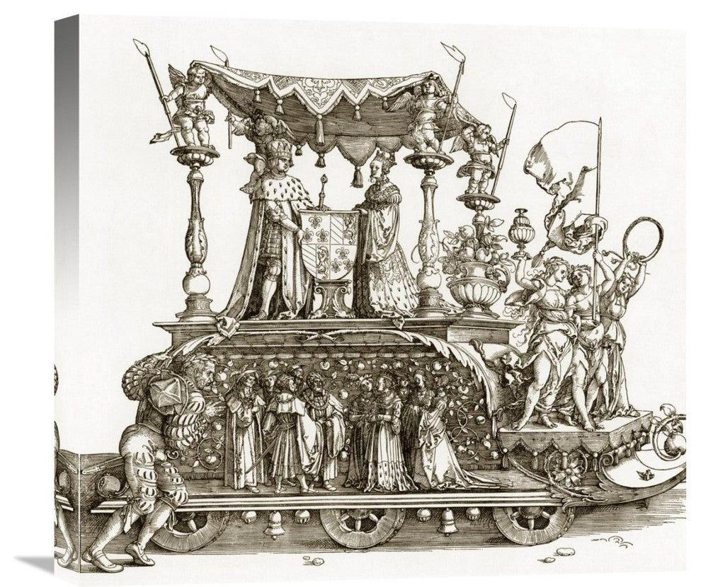 "The Small Triumphal Car" Stretched Canvas Giclee by Albrecht Durer, 22"x20"