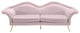 Lips Velvet Upholstered Sofa, Pink