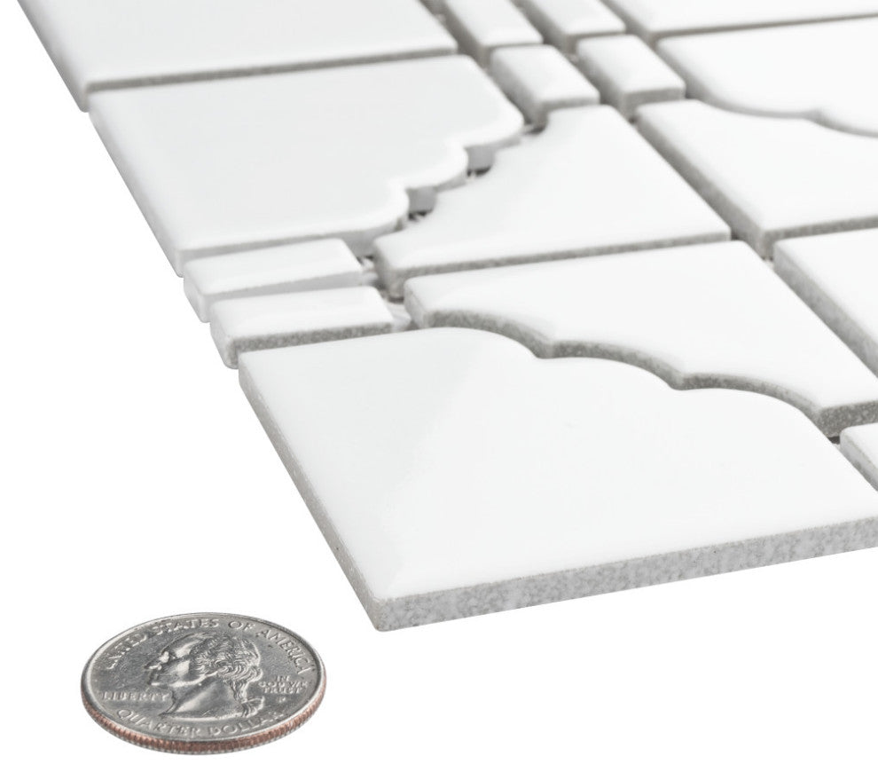Osaka Glossy White Porcelain Floor and Wall Tile