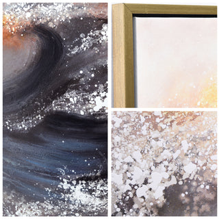 Tornado Abstract Textured Metallic Hand Painted Wall Art by Martin Edwards