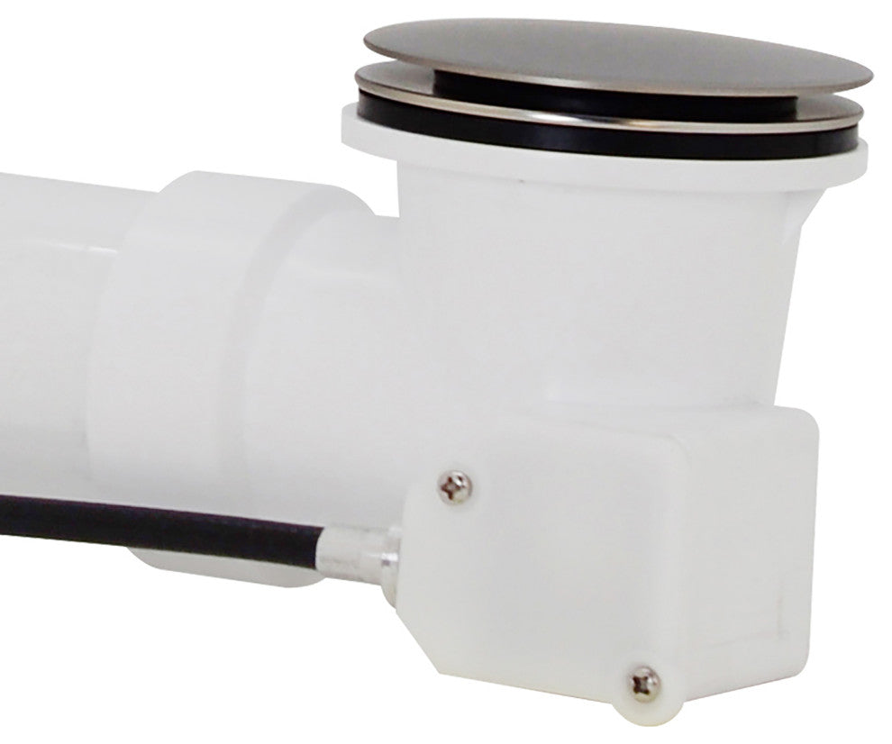 Sch. 40 PVC 27" Cable Drive Bath Waste In Oil Rubbed Bronze, Satin Nickel