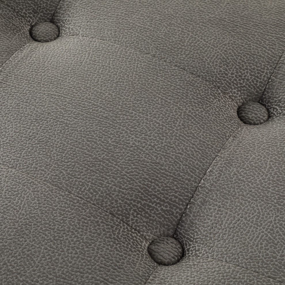 New Uttermost Bijou Gray Fabric Bench