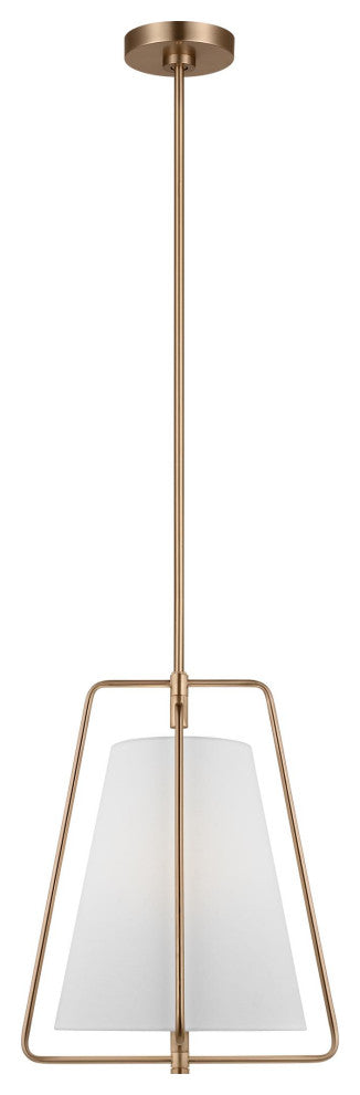 Allis One Light Pendant, Satin Brass