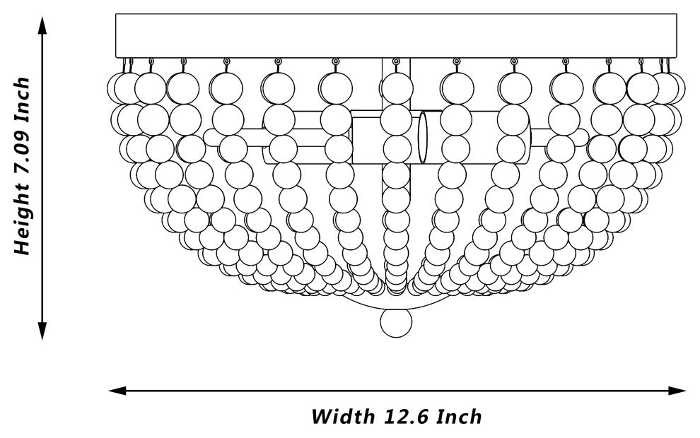 3 Light 12.6'' Unique/Statement Bowl Flush Mount, Oil Rubbed Bronze