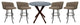 Swivel Counter Metal Pub Set - Joey Stools 26" or 30", Basin Beige - Brown, 30", Crackle