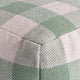 Spring Sky 20" x 20" x 20" Ivory and Green Pouf