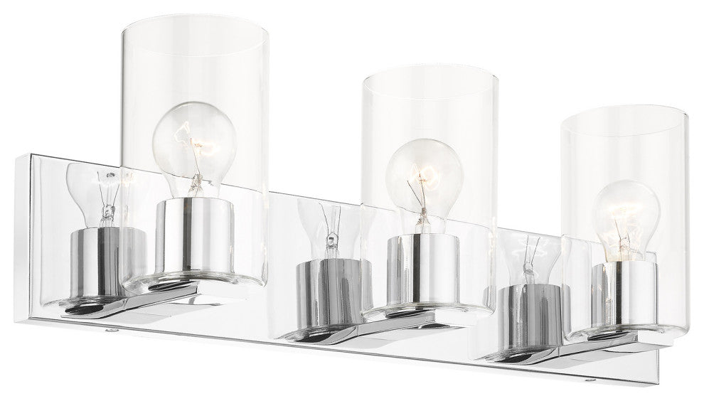 Livex Lighting Zurich 3 Light Polished Chrome Vanity Sconce