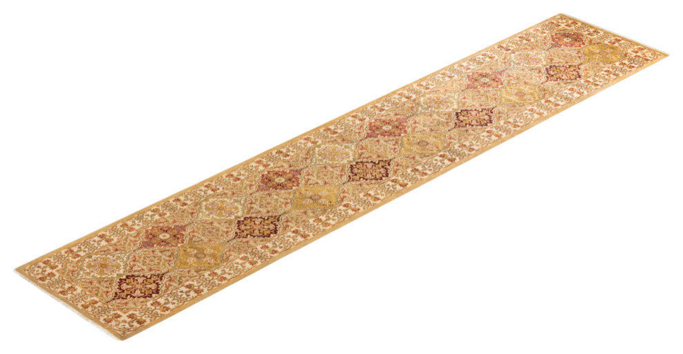 Mogul, One-of-a-Kind Hand-Knotted Area Rug Ivory, 2'7"x13'3"