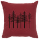 Image Pillow 16x16 Trees Cotton Brick