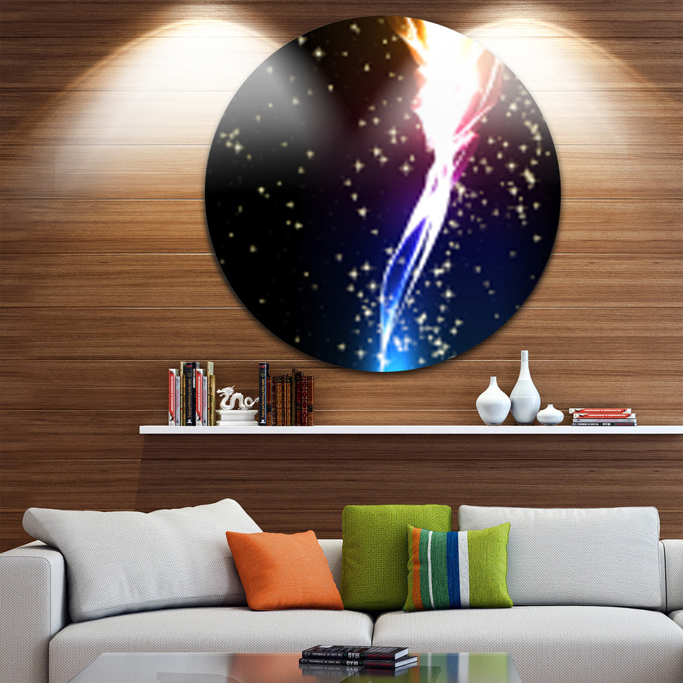 Light Flower, Contemporary Disc Metal Artwork, 11"