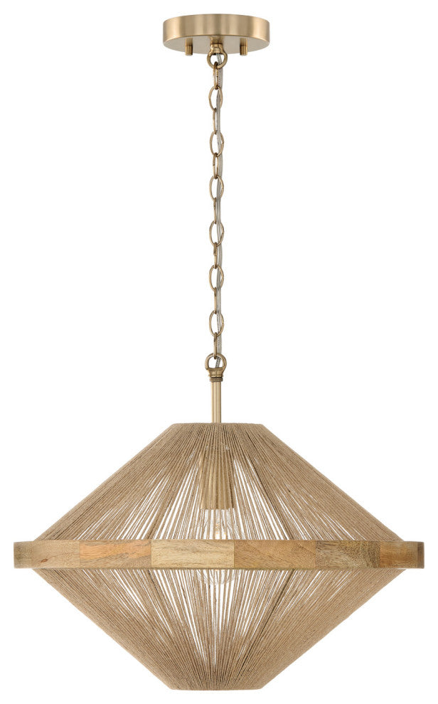 Capital Lighting 252812 Maya 20"W Semi-Flush Ceiling Fixture / - Matte Brass