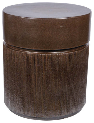 Ellipse Accent Table , Pyrite Brown