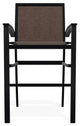 Bazza Sling Bar Height Stackable Outdoor Stool, Mocha/Black