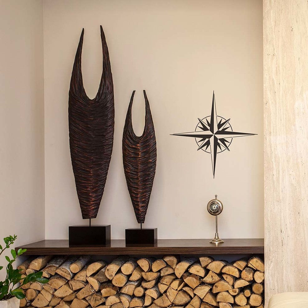 Explorer''s Compass Wall Art Stencil, Trendy Easy DIY Wall Decor, Small