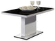 EVITA Glass Top Coffee Table, Black/White