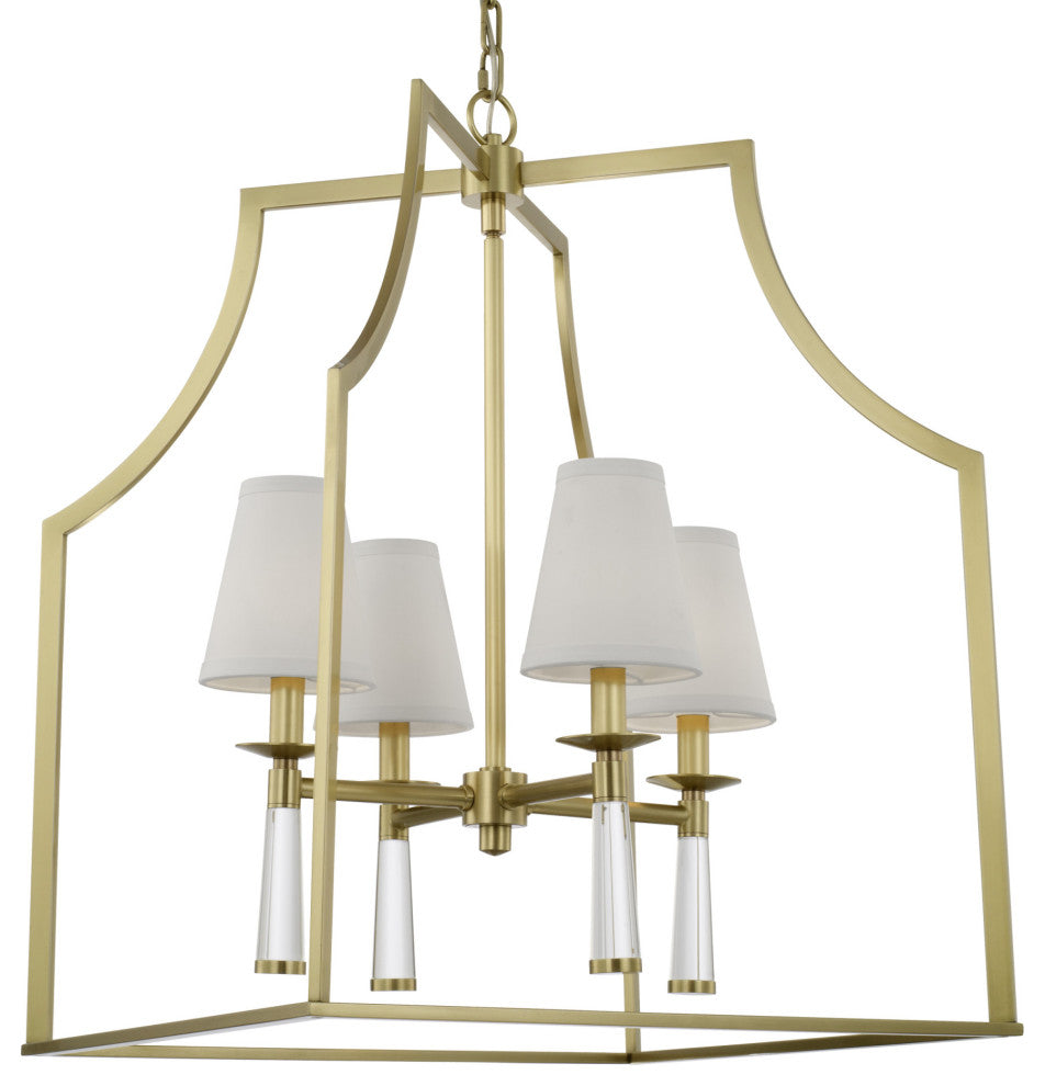 Crystorama Lighting Group 8864 Baxter 4 Light 22"W Chandelier - Aged Brass