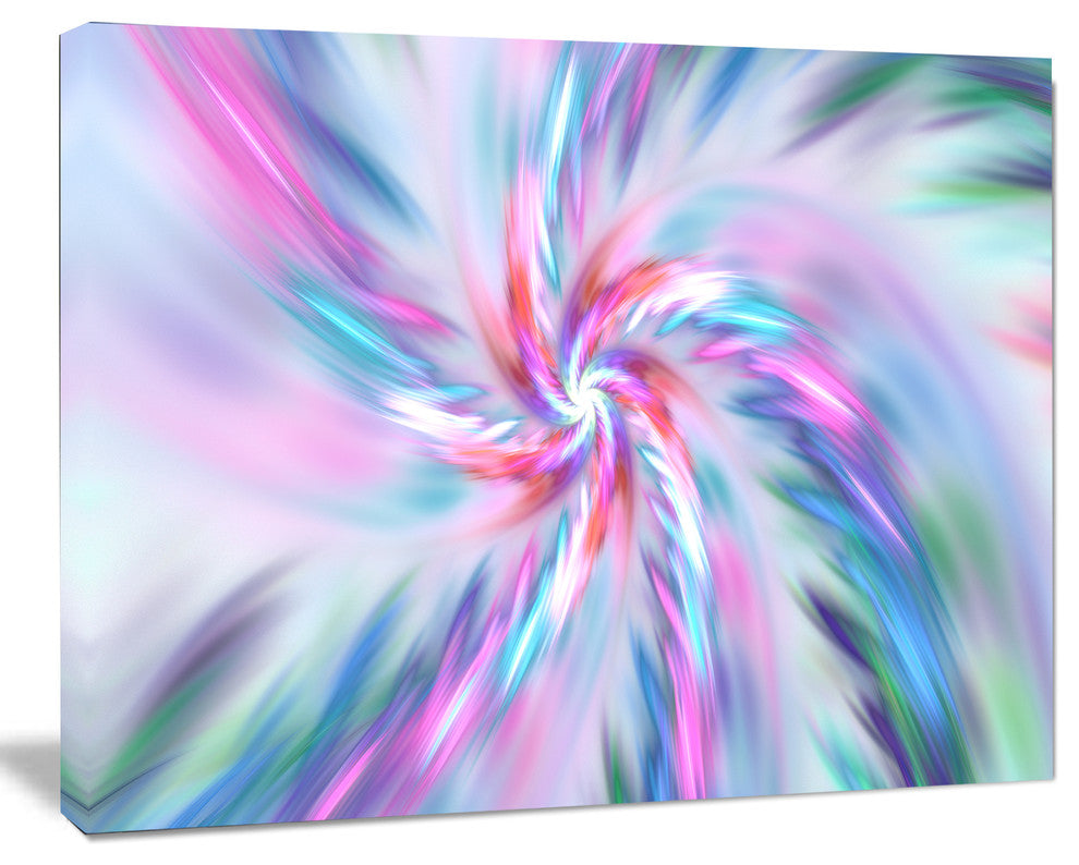 Exotic Light Blue Flower Petal Dance, Floral Canvas Art Print, 40"x30"