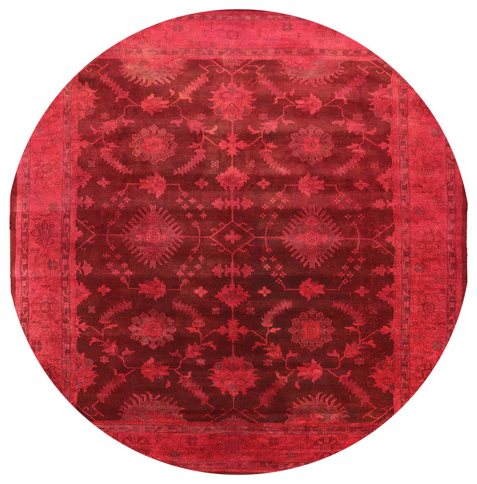 Ahgly Company Indoor Round Mid-Century Modern Area Rugs, 7' Round