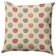 16"x16" Apple Pattern Decorative Throw Pillow, Maple Red