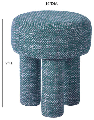 Claire Teal Green Knubby Stool