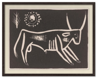 Bull Fine Art Print, Gray, 24"x30"